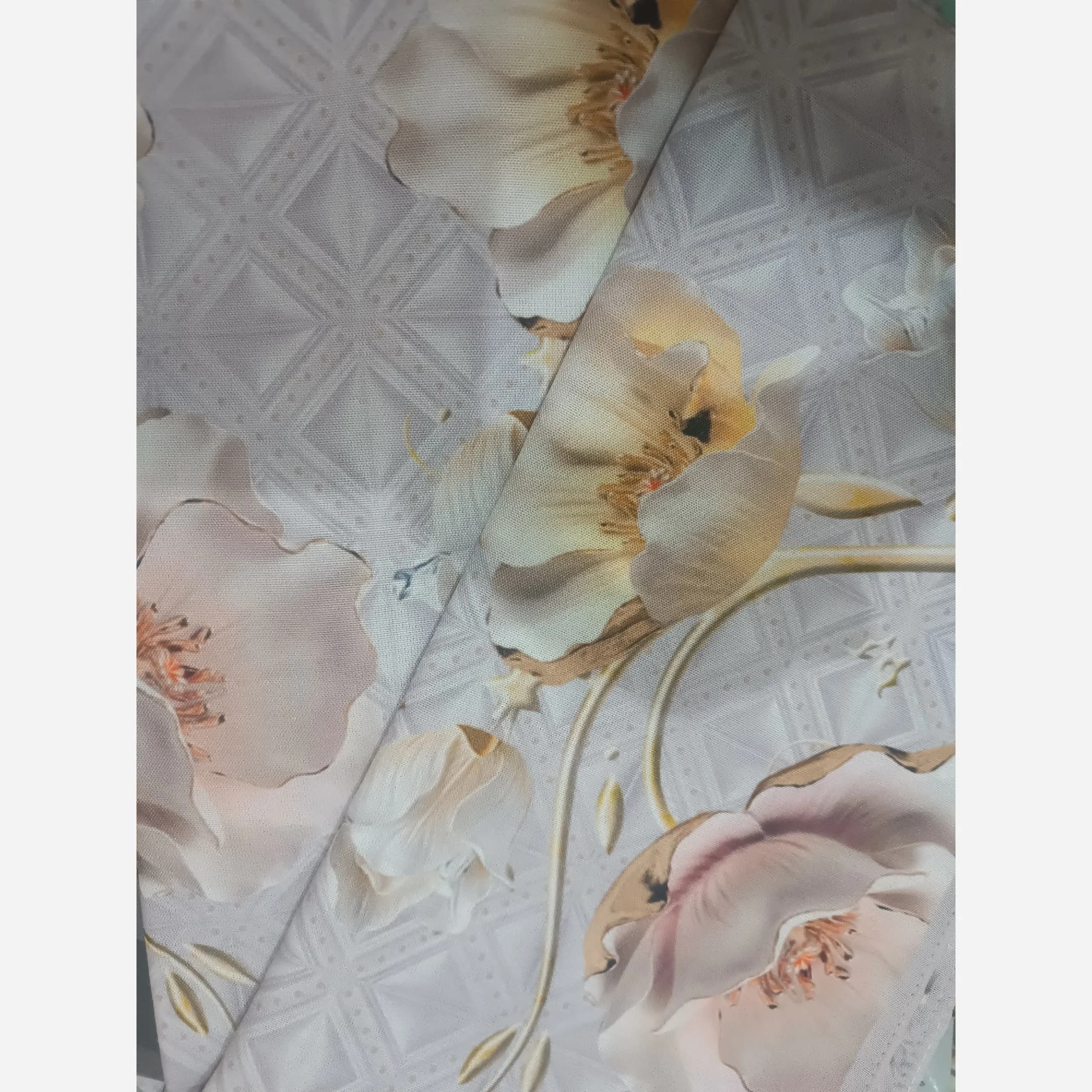 روسری مجلسی زنانه طرح مروارید نخ کاستوم سیتو قواره بزرگ 140 سانتیمتر دورچرخدوز — تصویر ۷