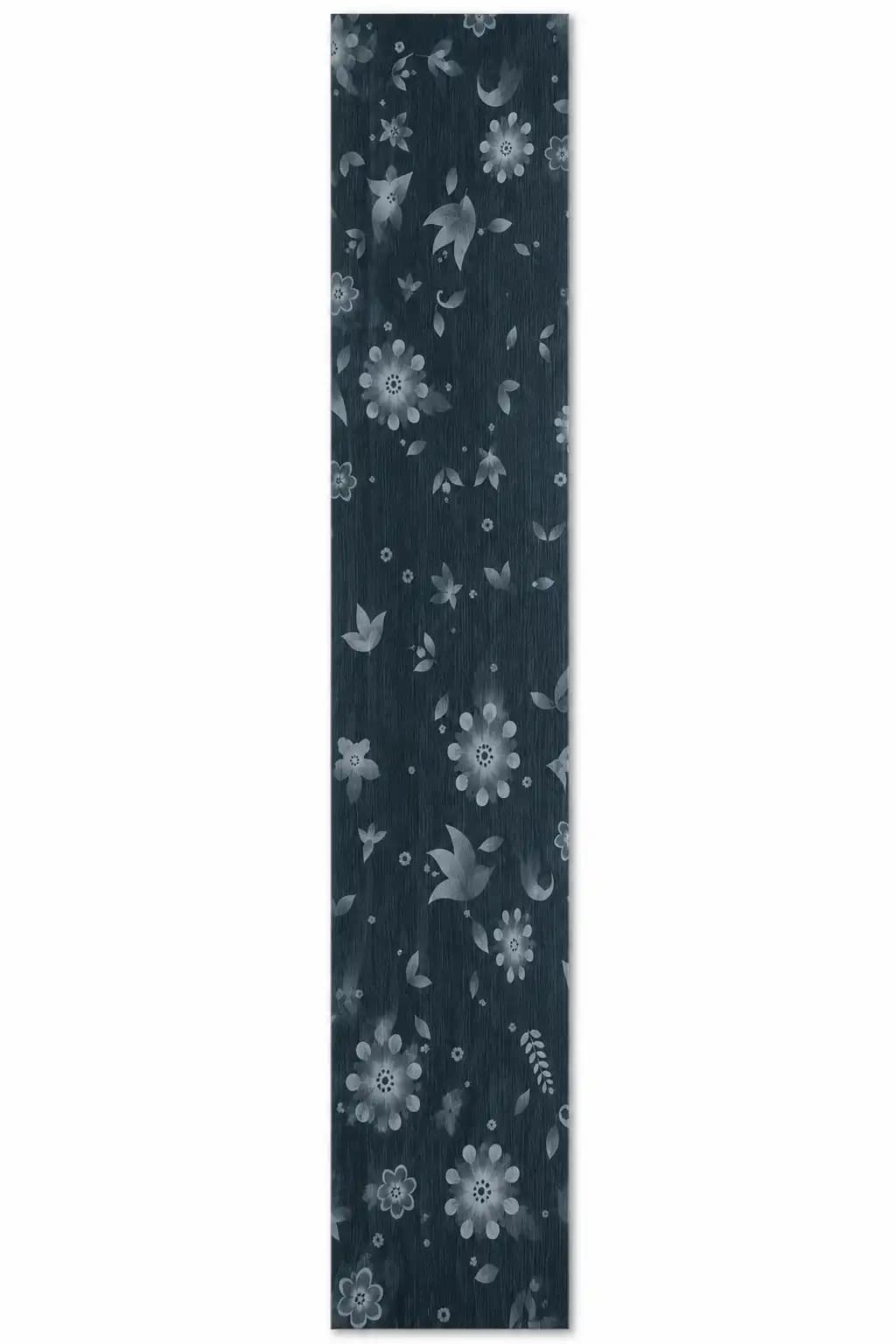 کفپوش PVC طرح گل‌دار طوسی ذغالی کد PVC-FL04 — تصویر ۳