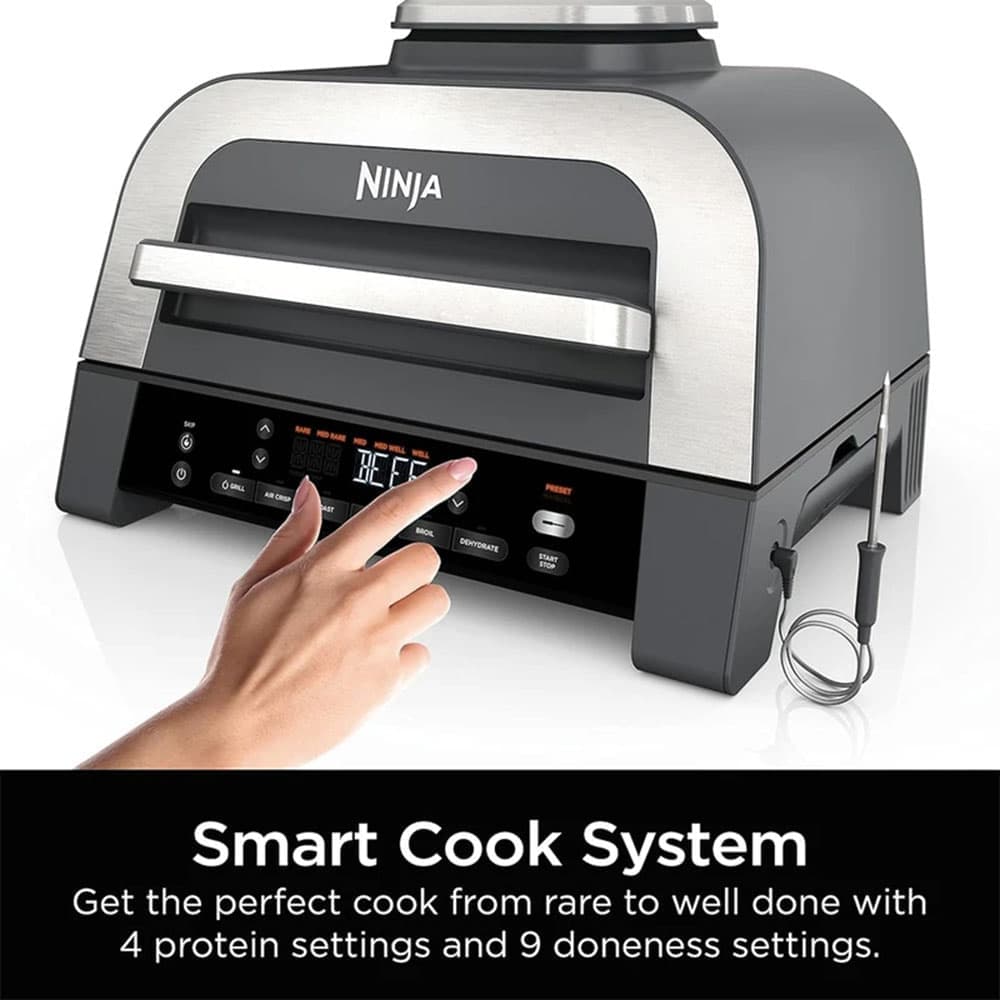 هواپز گریل و سرخ کن برند نینجا مدل Ninja Foodi MAX 6-in-1 Indoor Air Grill and Air Fryer DG551 – خاکستری / نقره ای — تصویر ۲