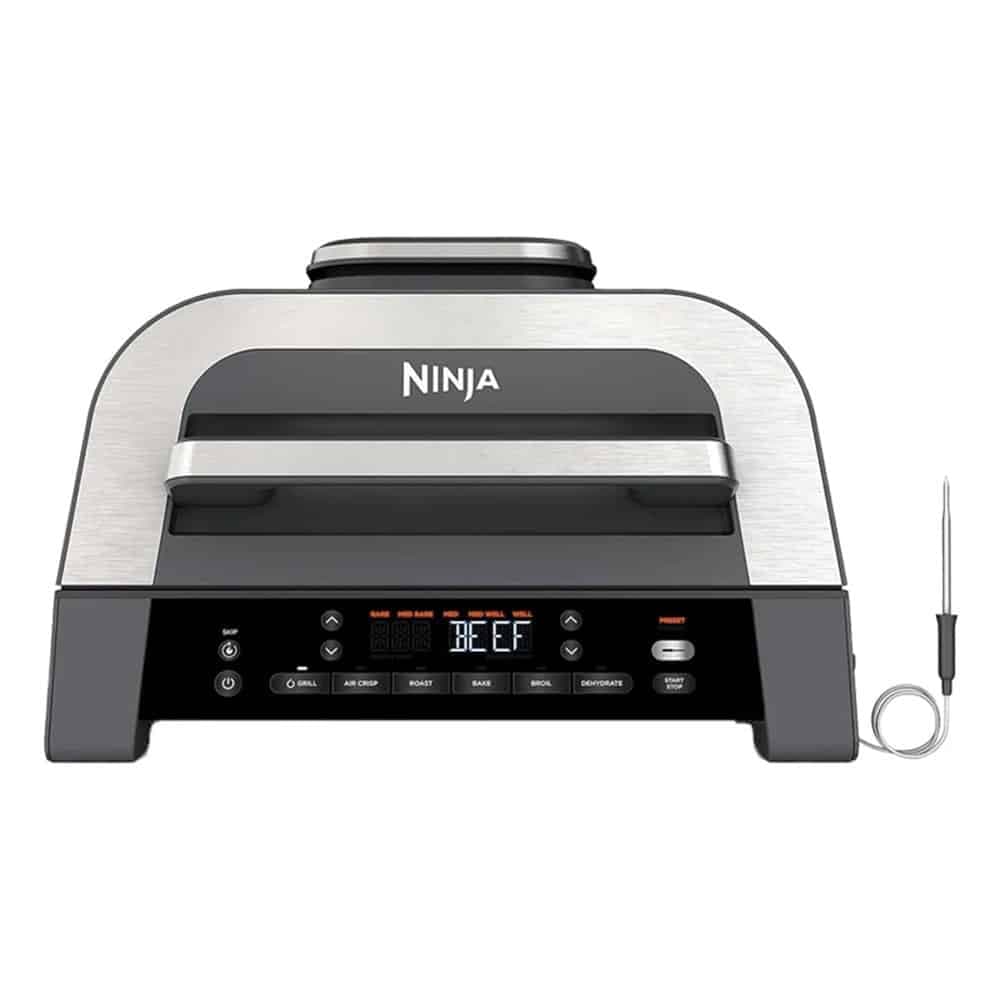 هواپز گریل و سرخ کن برند نینجا مدل Ninja Foodi MAX 6-in-1 Indoor Air Grill and Air Fryer DG551 – خاکستری / نقره ای