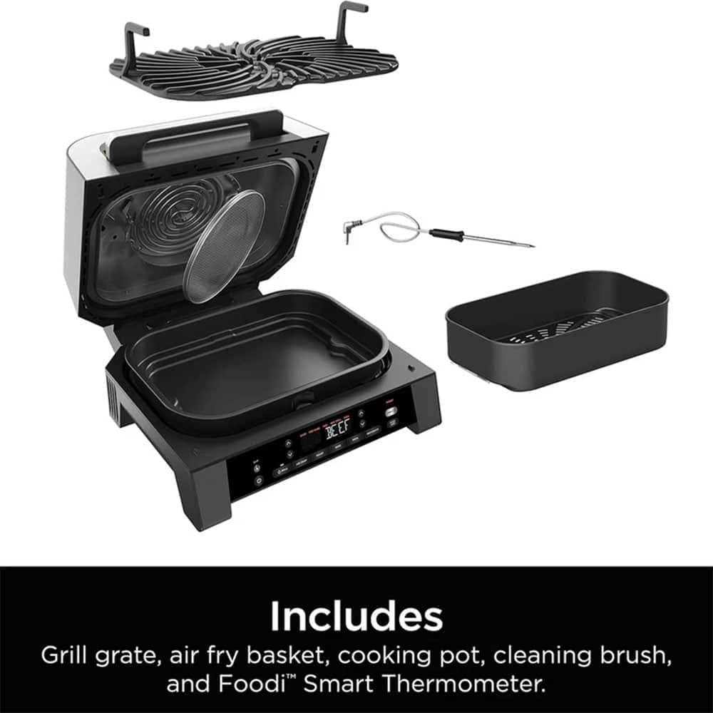 هواپز گریل و سرخ کن برند نینجا مدل Ninja Foodi MAX 6-in-1 Indoor Air Grill and Air Fryer DG551 – خاکستری / نقره ای — تصویر ۸