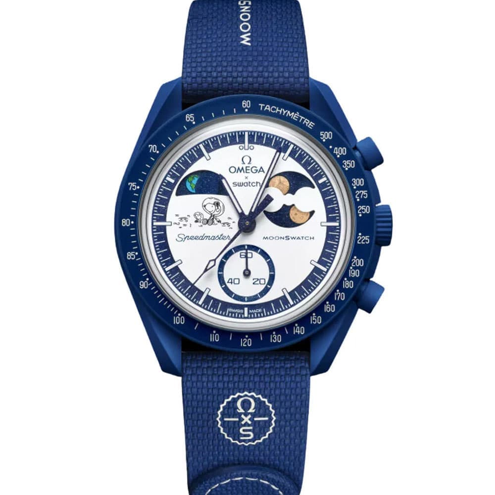 ساعت امگا سواچ مدل MoonSwatch MISSION TO EARTHPHASE – MOONSHINE GOLD Omega X Swatch SO33N701L