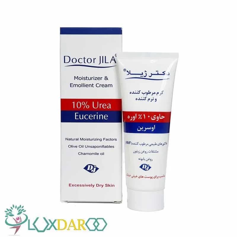 کرم مرطوب کننده و نرم کننده حاوی اوره 10% دکتر ژیلا