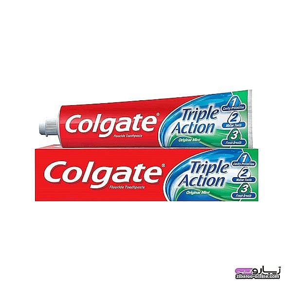 خمیر دندان کلگیت COLGATE TRIPLE ACTION 1.2.3 حجم100ml اصل — تصویر ۲
