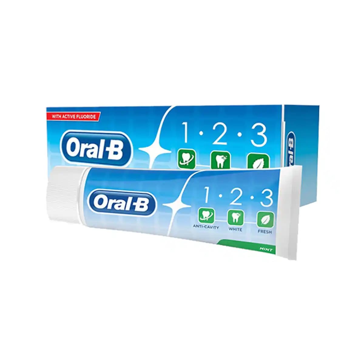 خمیر دندان اورال بی سه کاره ORAL-B 1.2.3 حجم75ml اصل