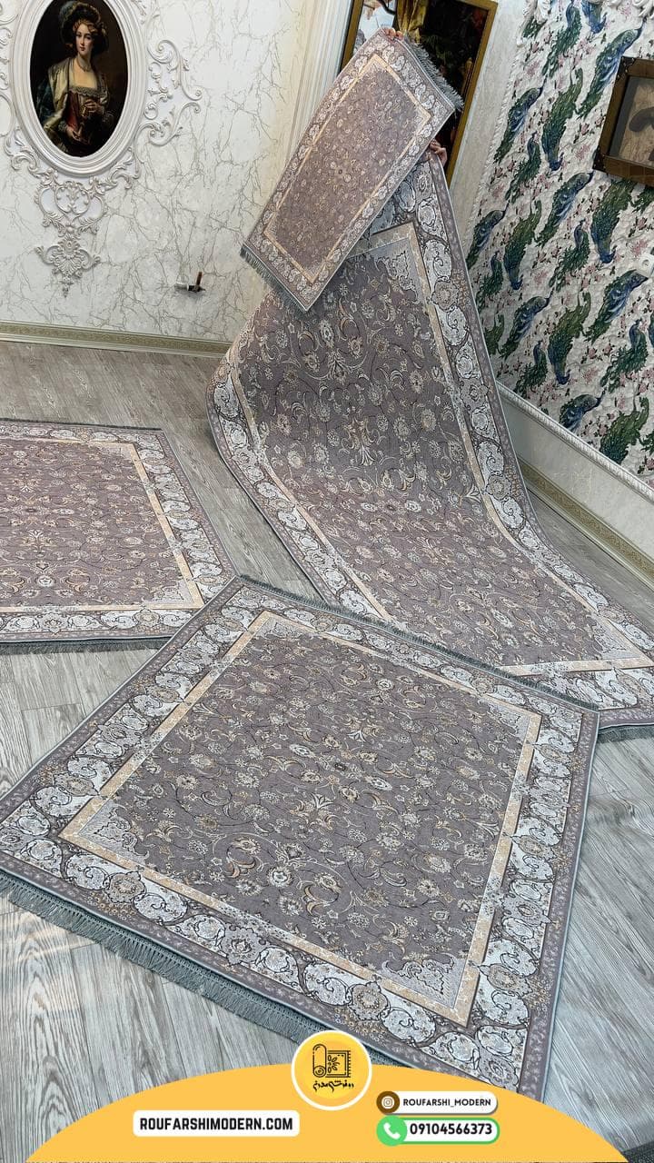 فرشینه نمدی رویه مخمل با نمد 1000 گرم | لوکس و با دوام RH 1631 — تصویر ۲