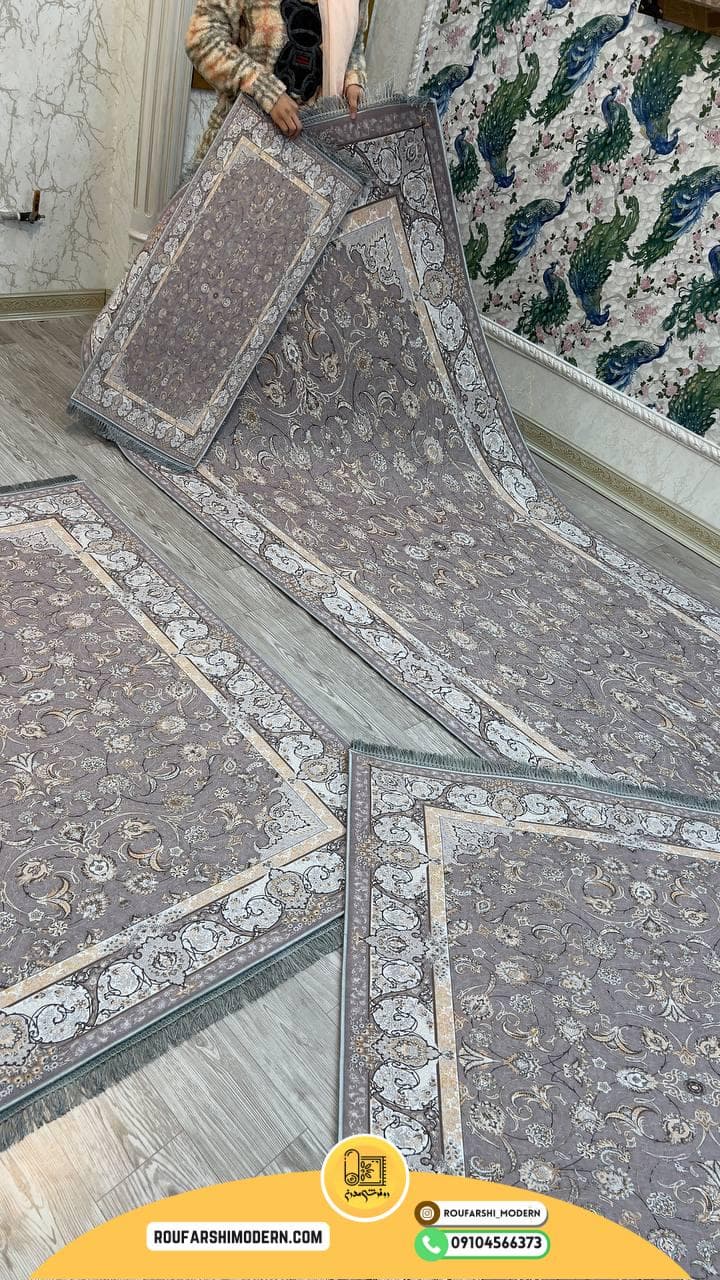 فرشینه نمدی رویه مخمل با نمد 1000 گرم | لوکس و با دوام RH 1631 — تصویر ۴