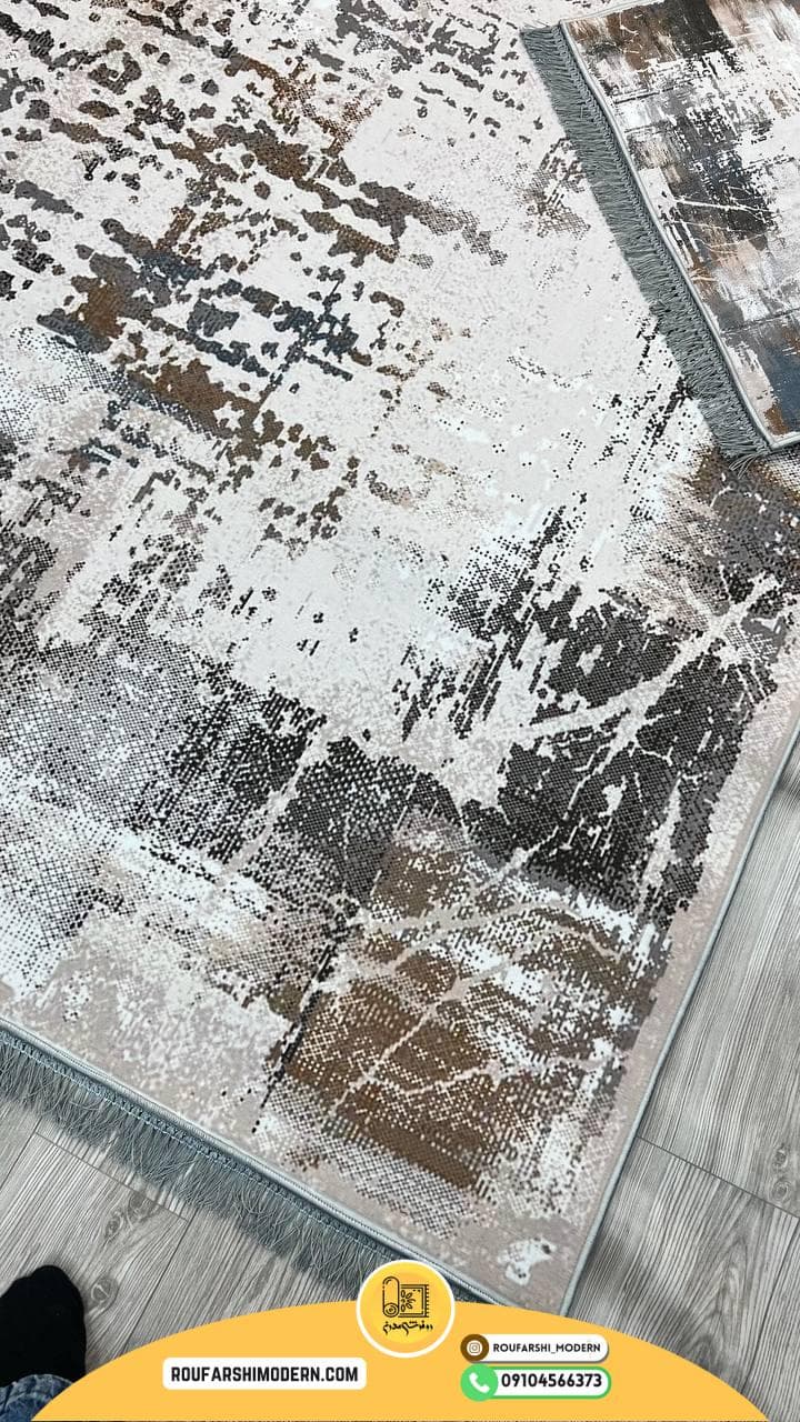 فرشینه نمدی رویه مخمل با نمد 1000 گرم | لوکس و با دوام مدرن RH 1538 — تصویر ۷