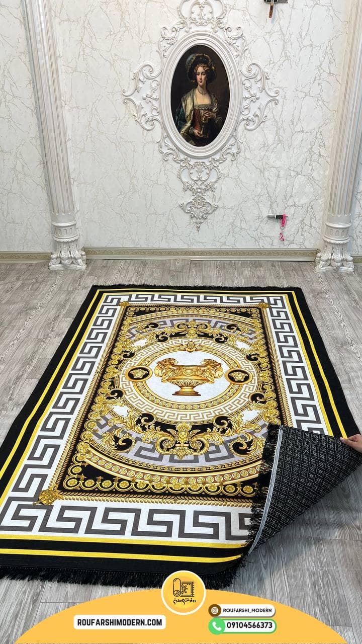فرشینه نمدی رویه مخمل با نمد 1000 گرم | لوکس و با دوام RH 0813 — تصویر ۵