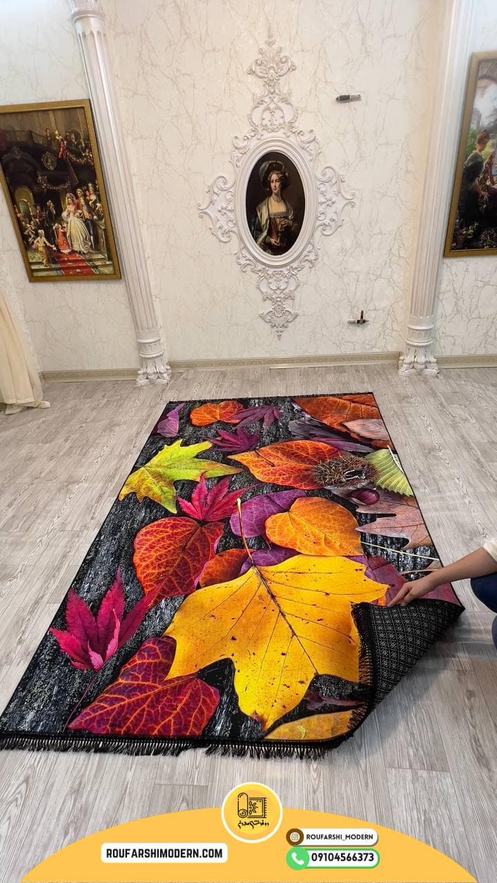فرشینه نمدی رویه مخمل با نمد 1000 گرم | لوکس و با دوام RH2253 — تصویر ۲