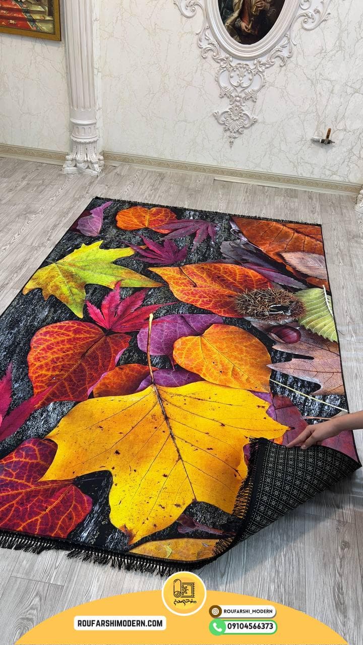فرشینه نمدی رویه مخمل با نمد 1000 گرم | لوکس و با دوام RH2253 — تصویر ۳