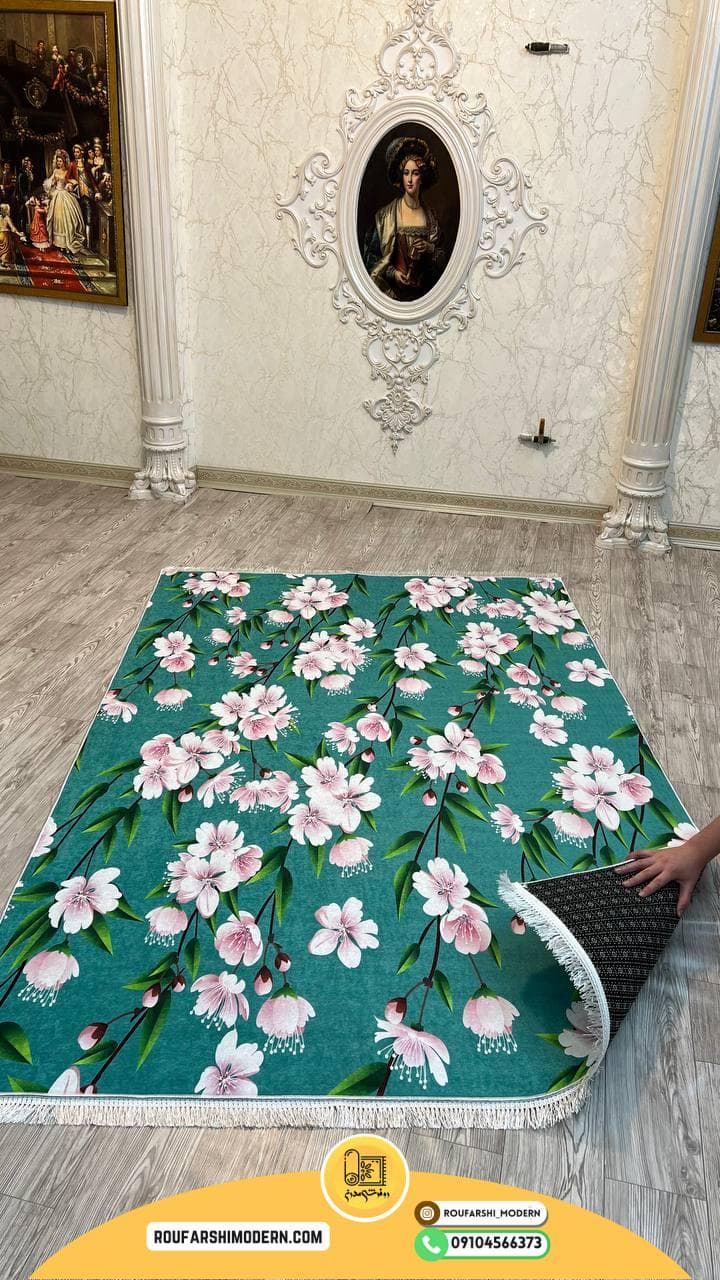 فرشینه نمدی رویه مخمل با نمد 1000 گرم | لوکس و با دوام کد RH 20132 — تصویر ۳