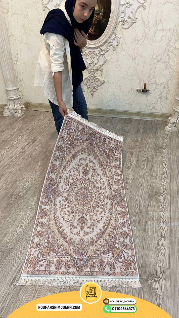 فرشینه نمدی رویه مخمل با نمد 1000 گرم | لوکس و با دوام کد RH 1708 — تصویر ۳
