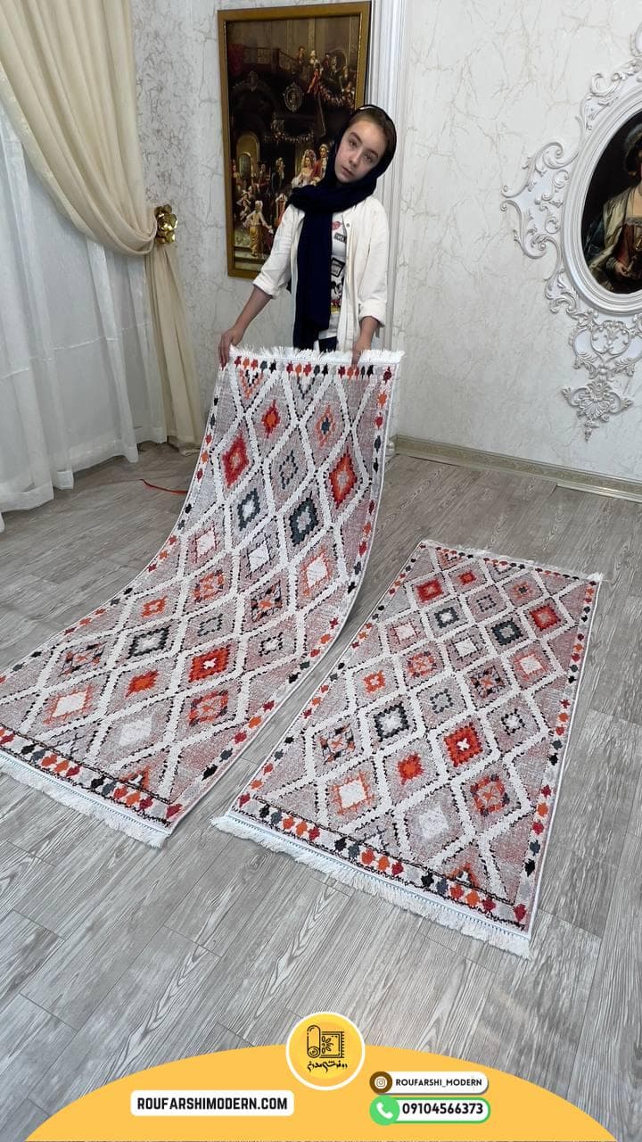 فرشینه با رویه مخمل و زیره نمد 1000 گرم ترمزدار کد RH 1890 — تصویر ۳