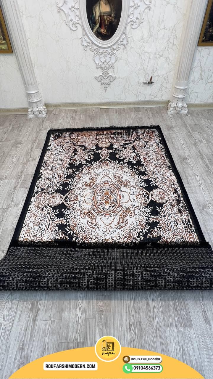 فرشینه با رویه مخمل و زیره نمد 1000 گرم ترمزدار کد RH 1838 — تصویر ۴