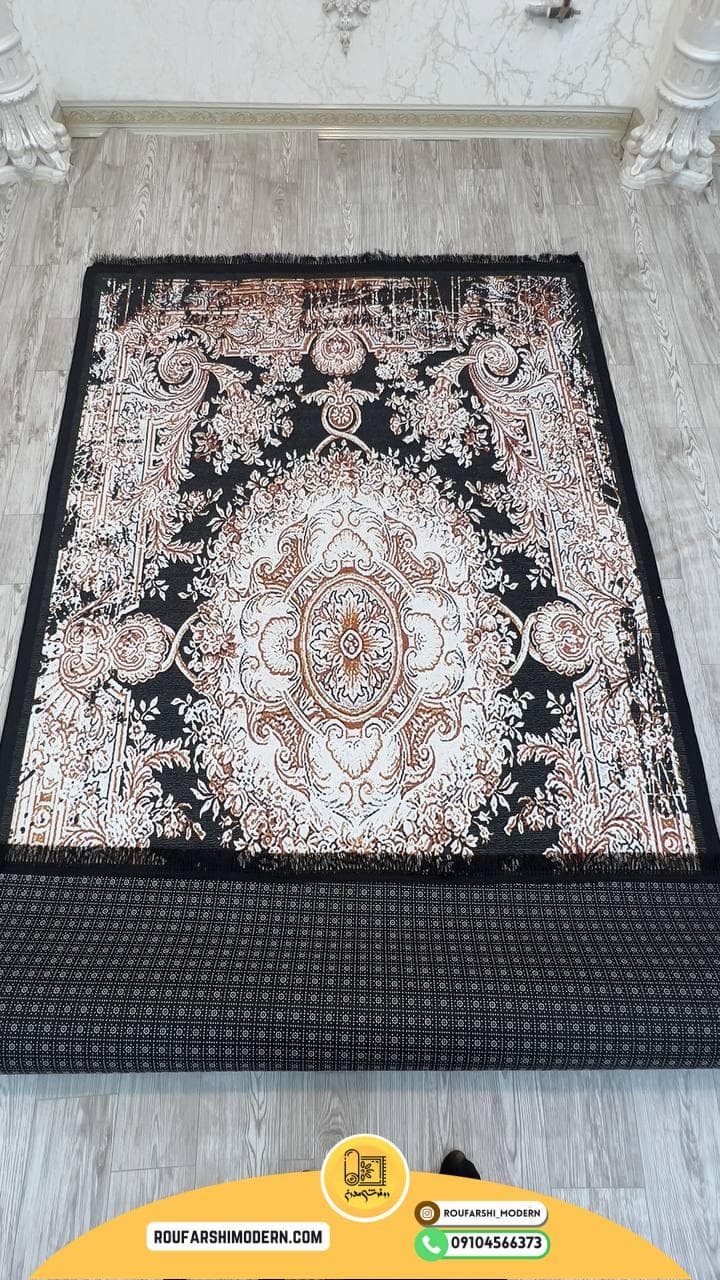 فرشینه با رویه مخمل و زیره نمد 1000 گرم ترمزدار کد RH 1838 — تصویر ۳