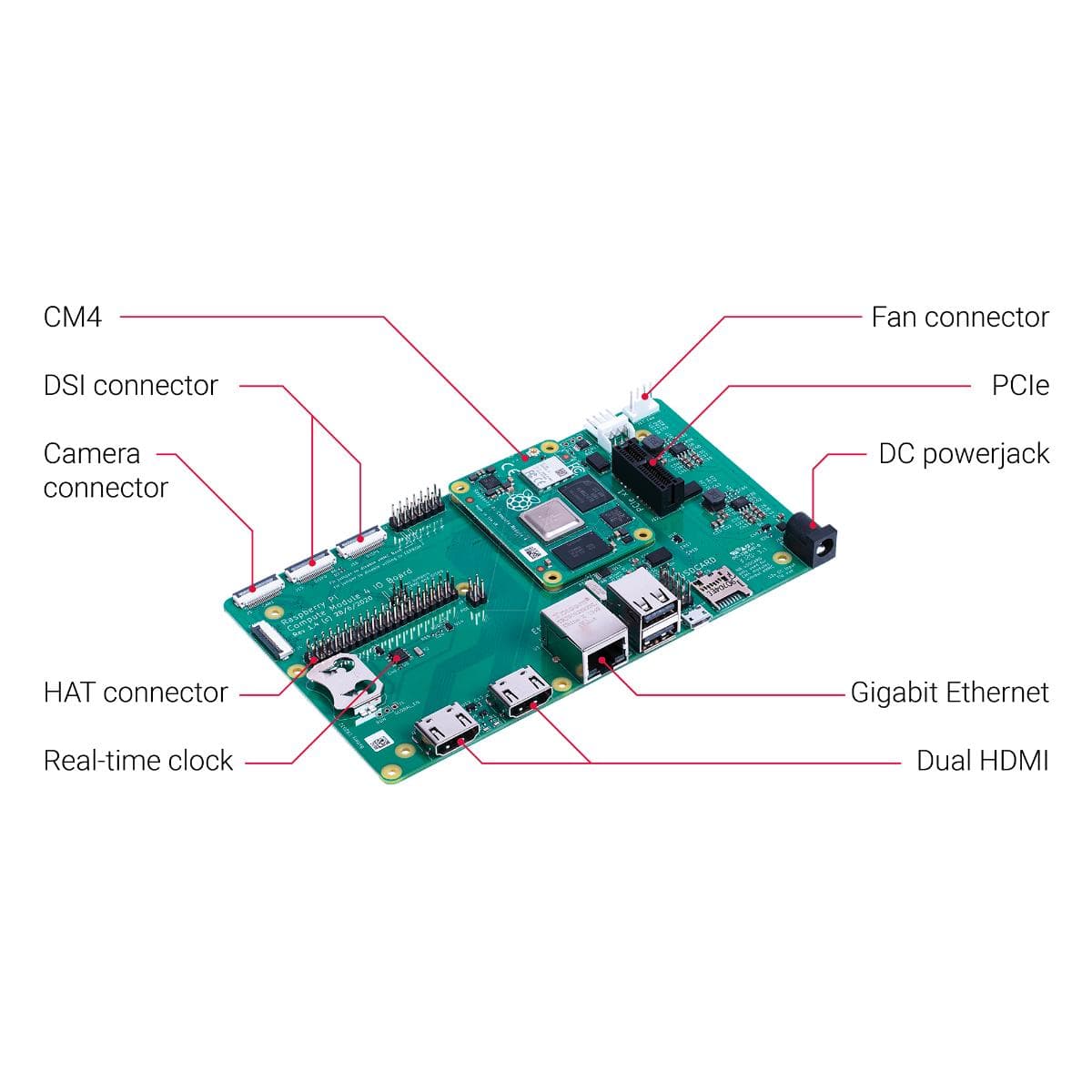ماژول محاسبه گر رسپبری پای Raspberry pi Compute Module 4 IO Board — تصویر ۶