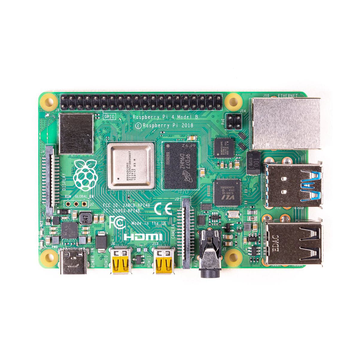 برد رسپبری پای 4 تولید انگلیس 1 گیگ رم Raspberry Pi 4 — تصویر ۴