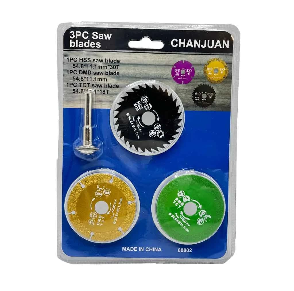 مجموعه 3 عددی صفحه برش فرز انگشتی مدل jt-3