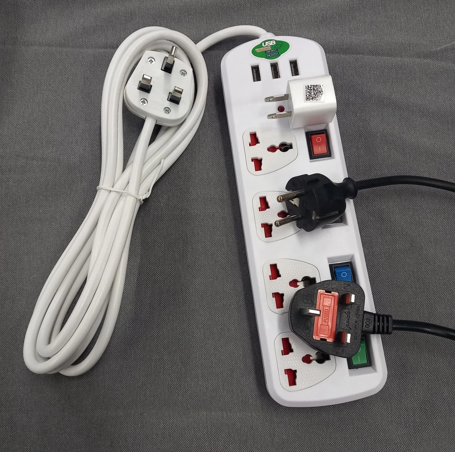 چندراهی برق مدل USB CHARGING 4t3m — تصویر ۵