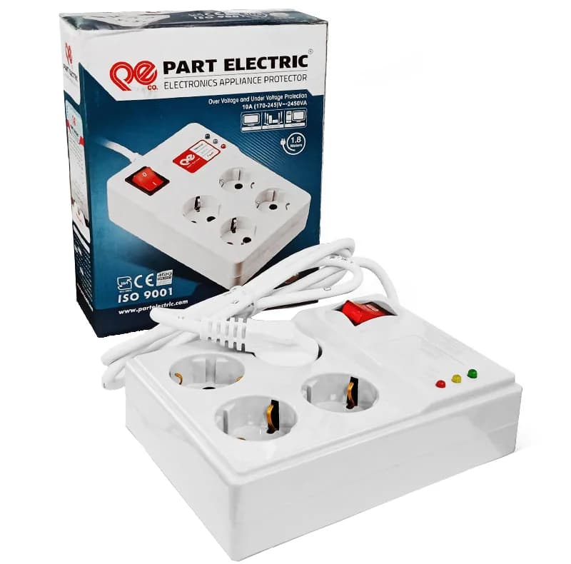 محافظ ولتاژ پارت الکتریک مدل 4 شاخه P-1800