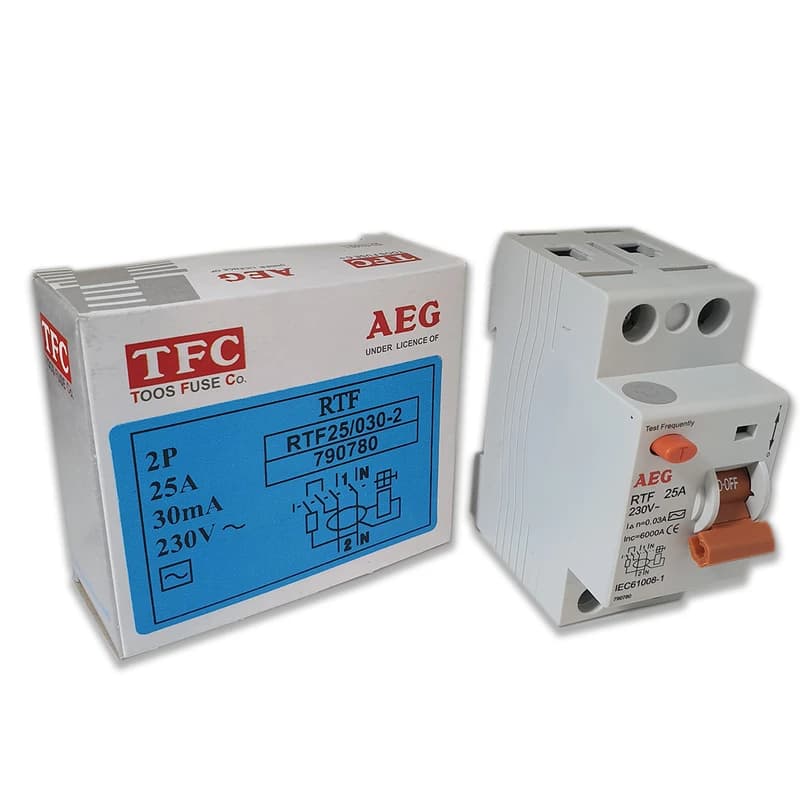 فیوز محافظ جان تک فاز 25 آمپر AEG — تصویر ۲