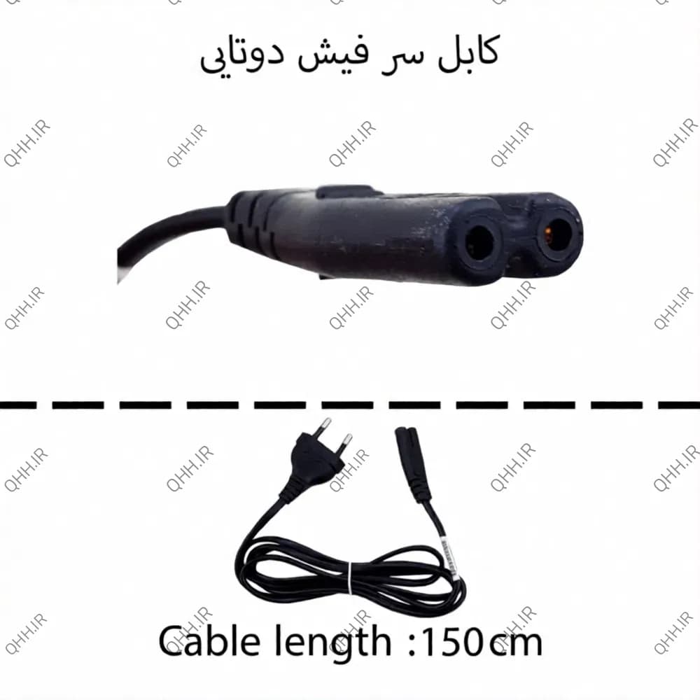 کابل برق آداپتور لپ تاپ سر فیش دو تایی Gimo_1.5M — تصویر ۲