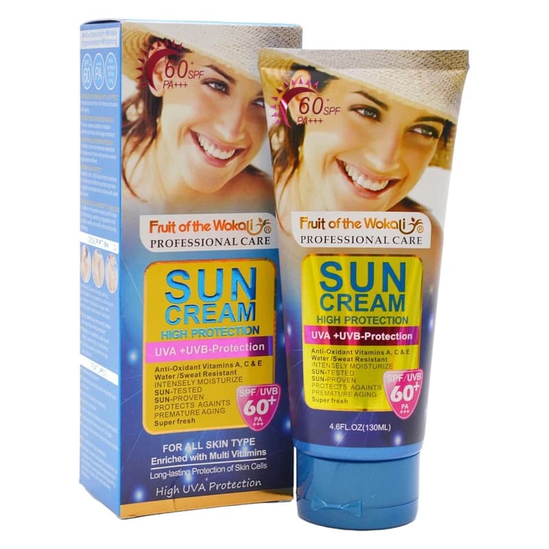 ضدآفتاب بی‌رنگ SPF60 – محافظت قوی UVA/UVB، آبرسان، حاوی ویتامین و روشن‌کننده پوست
