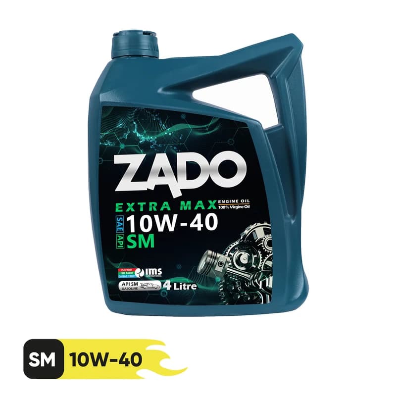 روغن موتور نیمه سنتتیک بنزینی زادو مدل SAE 10W40-SM حجم 4 لیتر — تصویر ۴