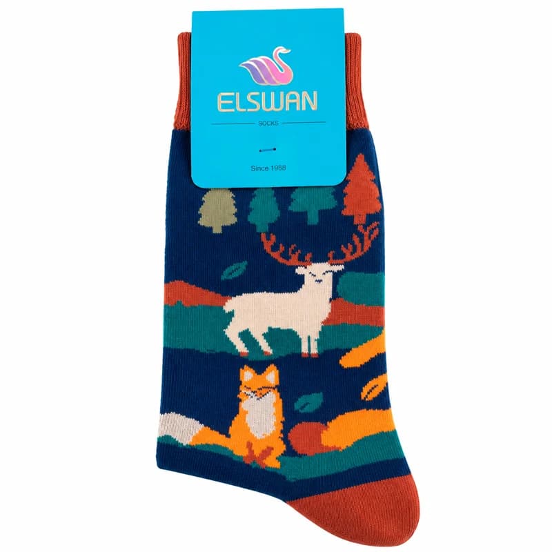 جوراب ساق دار پنبه جنگل هزار رنگ PH1254 — تصویر ۳