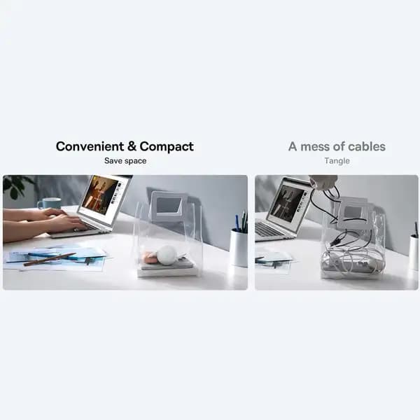 کابل شارژ دوسر تایپسی جمعشونده یک متری 100 وات بیسوس مدل Baseus FREE2PULL P10318602111-00 — تصویر ۷