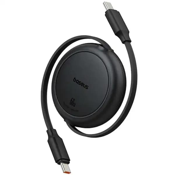 کابل شارژ دوسر تایپسی جمعشونده یک متری 100 وات بیسوس مدل Baseus FREE2PULL P10318602111-00 — تصویر ۳