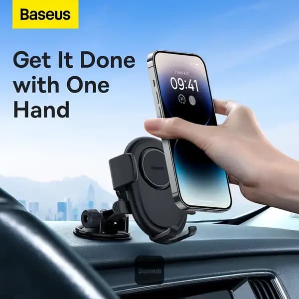 هولدر و نگهدارنده هوشمند خودرو بیسوس مدل Baseus Auto Clamping Holder BS-CM022 — تصویر ۸