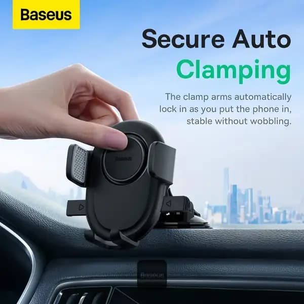 هولدر و نگهدارنده هوشمند خودرو بیسوس مدل Baseus Auto Clamping Holder BS-CM022 — تصویر ۴