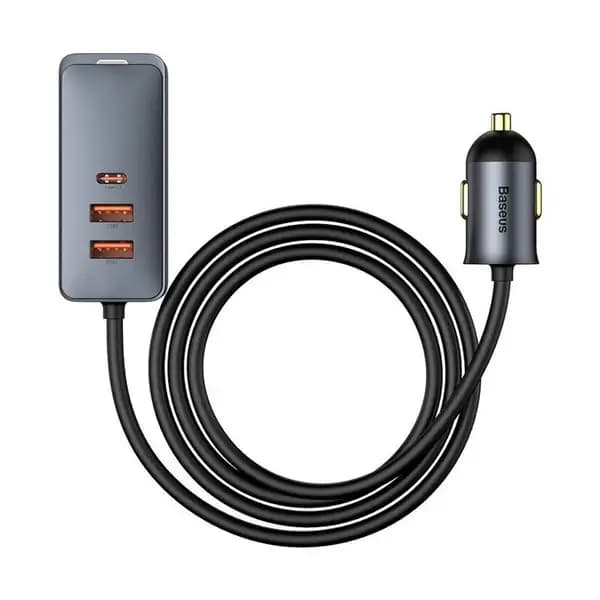 شارژر فندکی 120 وات 3 پورت بیسوس مدل Baseus CCBT-A0G