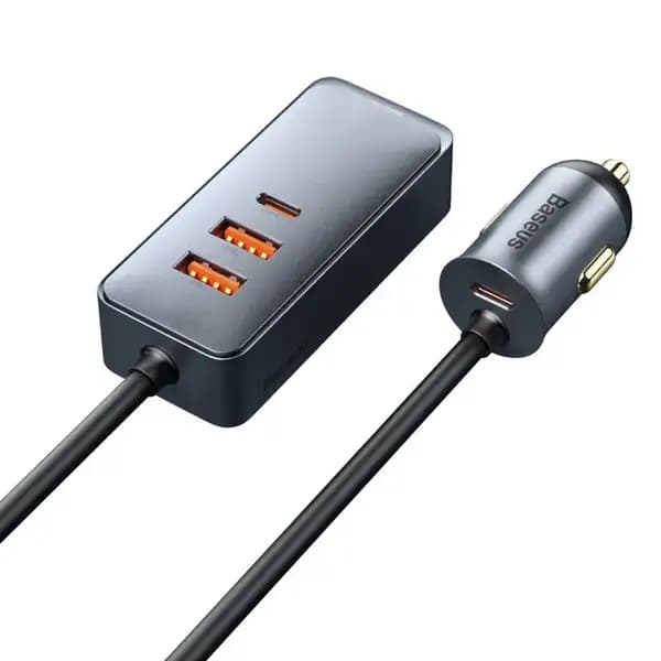 شارژر فندکی 120 وات 3 پورت بیسوس مدل Baseus CCBT-A0G — تصویر ۲