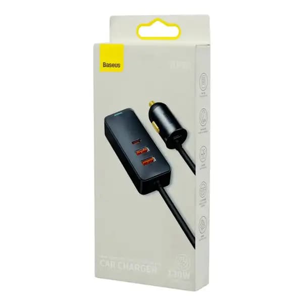 شارژر فندکی 120 وات 3 پورت بیسوس مدل Baseus CCBT-A0G — تصویر ۸