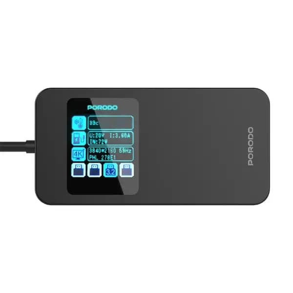 هاب 6 در 1 پرودو مدل Porodo 6-in-1 Type-C Hub with Display 4K 60Hz USB 3.0 — تصویر ۵