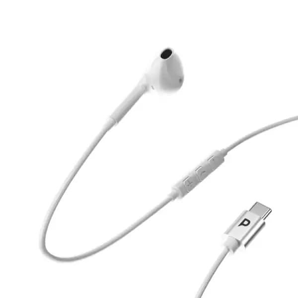 هندزفری سیم دار تایپ سی پاورولوژی مدل TYPE-C Stereo Wired Earphone — تصویر ۳