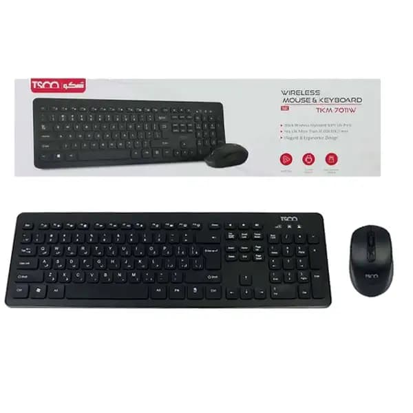 کیبورد و ماوس بیسیم سوئیچ ممبران تسکو مدل TSCO TKM 7011W — تصویر ۸