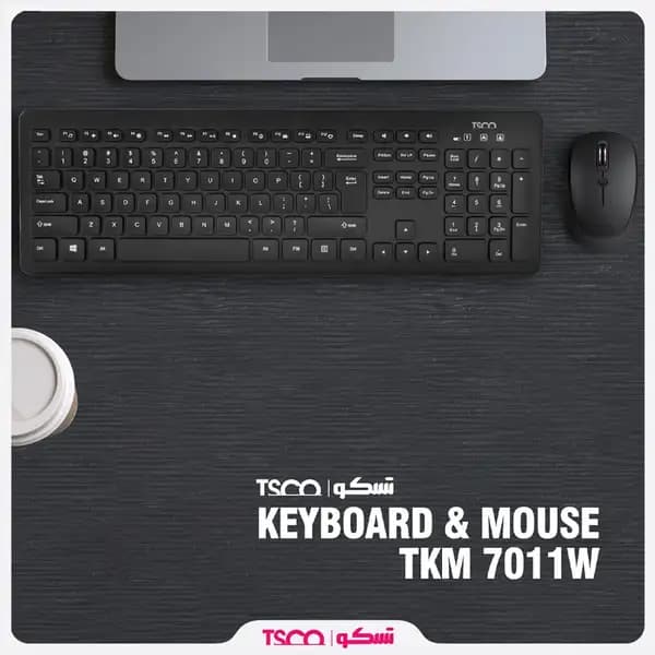 کیبورد و ماوس بیسیم سوئیچ ممبران تسکو مدل TSCO TKM 7011W — تصویر ۵