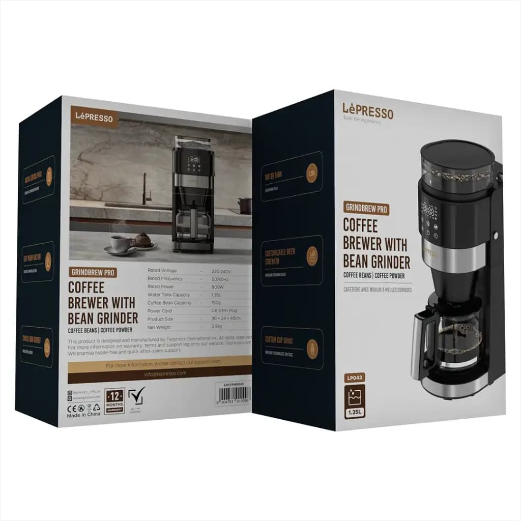 دستگاه قهوه‌ساز لپرسو مدل LePresso Coffee Brewer With Bean Grinder — تصویر ۲