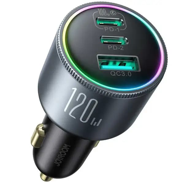 شارژر فندکی فست شارژ 120 وات جویروم مدل Joyroom JR-CCN07 — تصویر ۴
