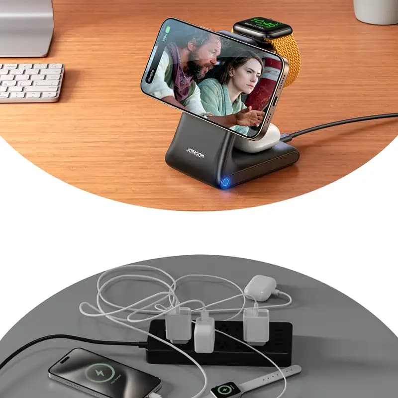 شارژ وایرلس جویروم JOYROOM Wireless Charging Station JR-W15 — تصویر ۵