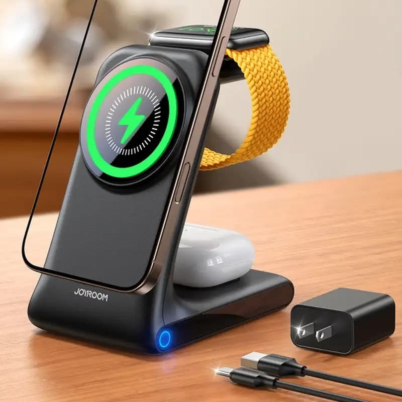 شارژ وایرلس جویروم JOYROOM Wireless Charging Station JR-W15 — تصویر ۴