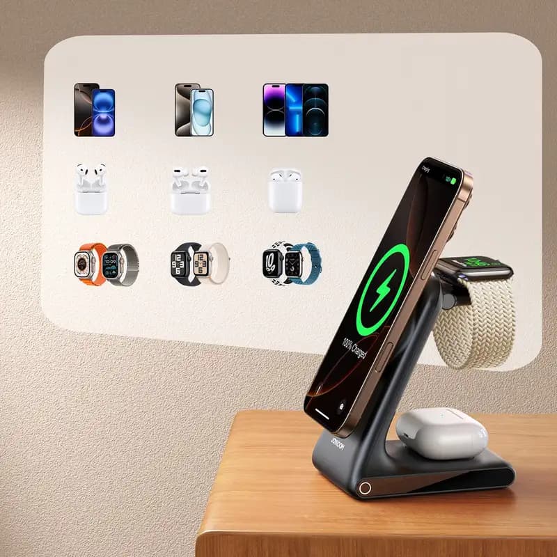 شارژ وایرلس جویروم JOYROOM Wireless Charging Station JR-W15 — تصویر ۶