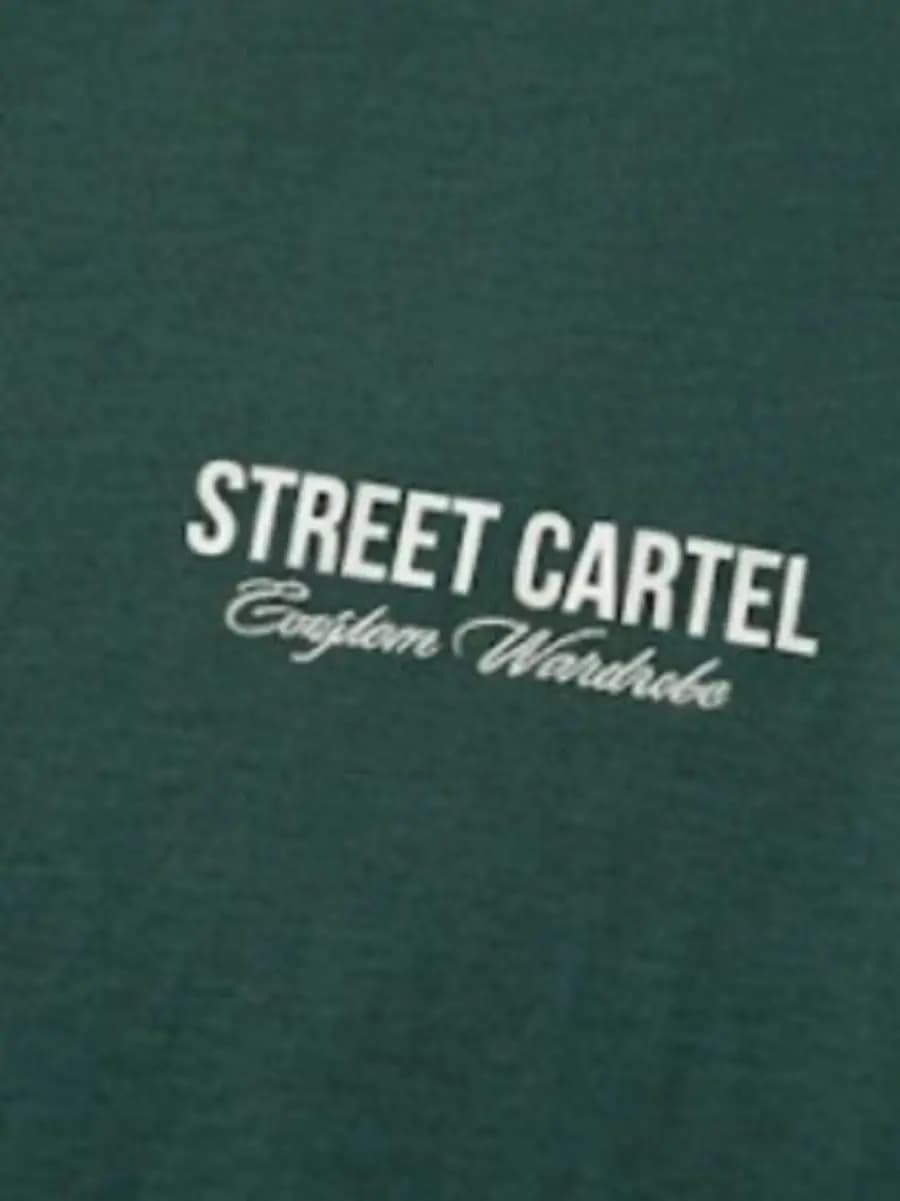 تیشرت سبز سلطنتی STREET CARTEL — تصویر ۴