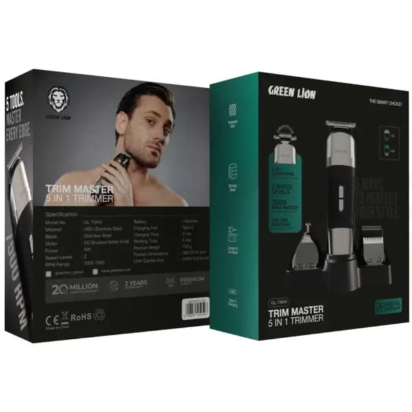 ریش تراش و ماشین اصلاح بدن گرین لاین مدل Green Lion Trim Master 5-in-1 Trimmer — تصویر ۷