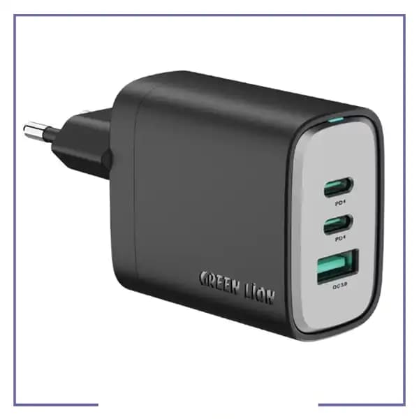 شارژر دیواری 65 وات گرین لاین Green Lion GNS65W2CAEUBK — تصویر ۴