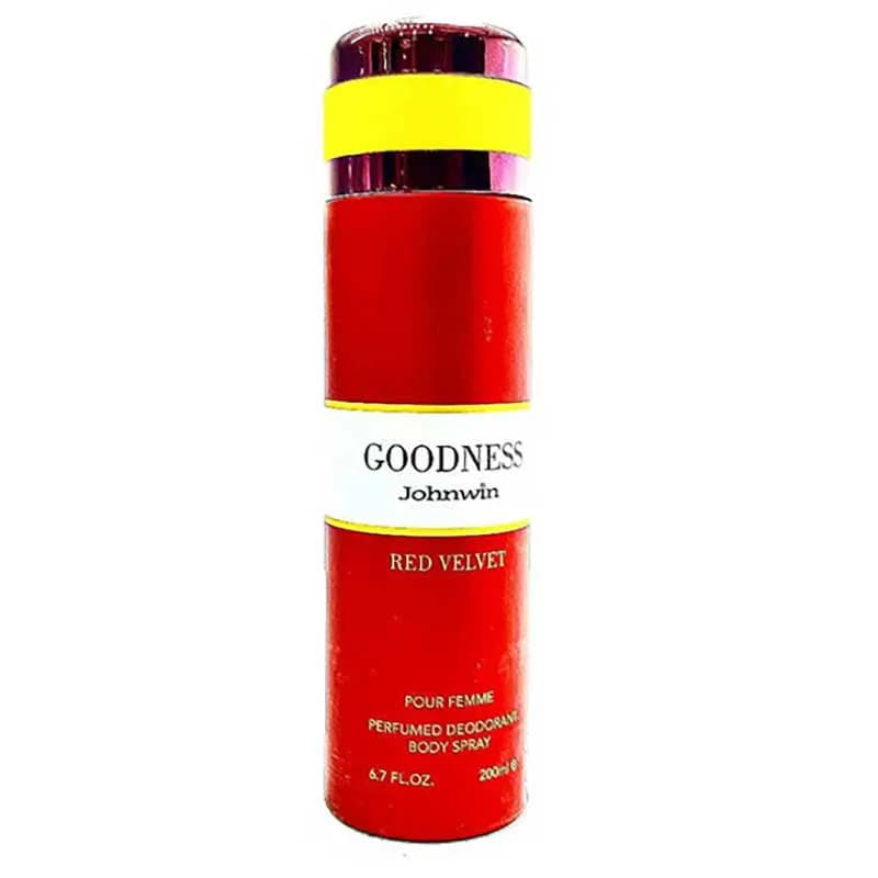 اسپری بدن زنانه جانوین مدل Goodness Red Velvet حجم 200 میلی لیتر